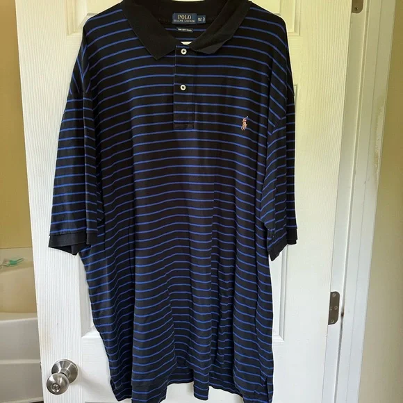 Ralph Lauren Shirts Euc 4xlt Ralph Lauren Black And Blue Pima